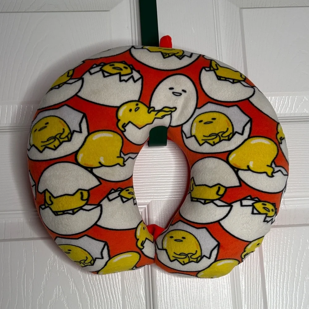Sanrio Gudetama Broken Lazy Egg U-shape Travel Comfort Neck Pillow Orange Yellow