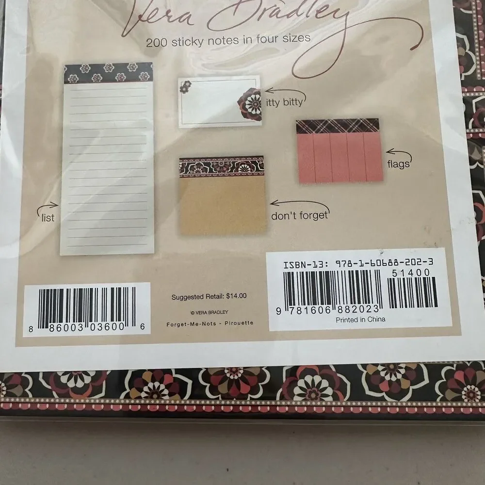 Vera Bradley Forget-Me-Nots Stationery Set New Sealed