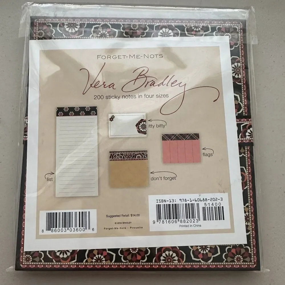 Vera Bradley Forget-Me-Nots Stationery Set New Sealed