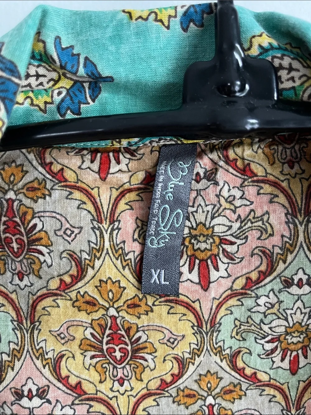 Patchwork Printed Button-Front Jacket - Multicolor