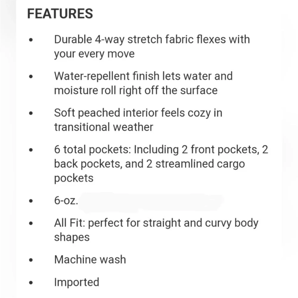 Duluth Trading Co waist description