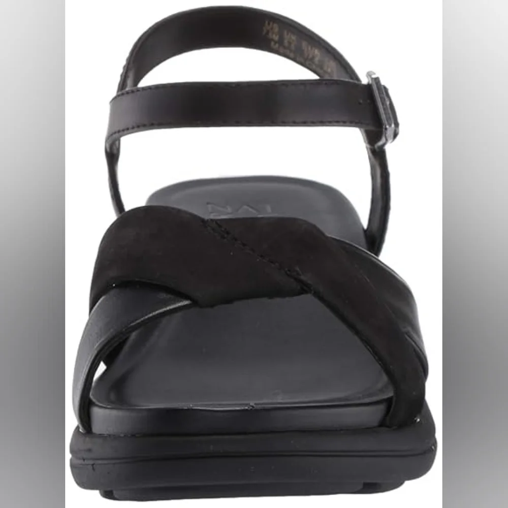 Naturalizer Black Platform Ankle-Strap Sandals