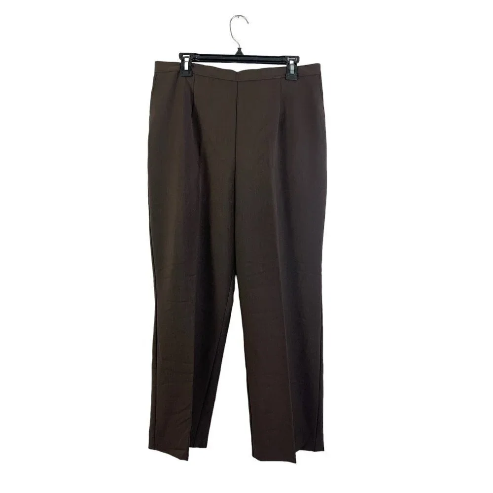 Alfred Dunner Women's Monaco Brown Pants