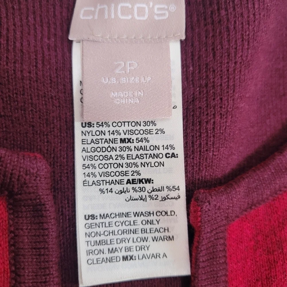 Chicos chico burgundy