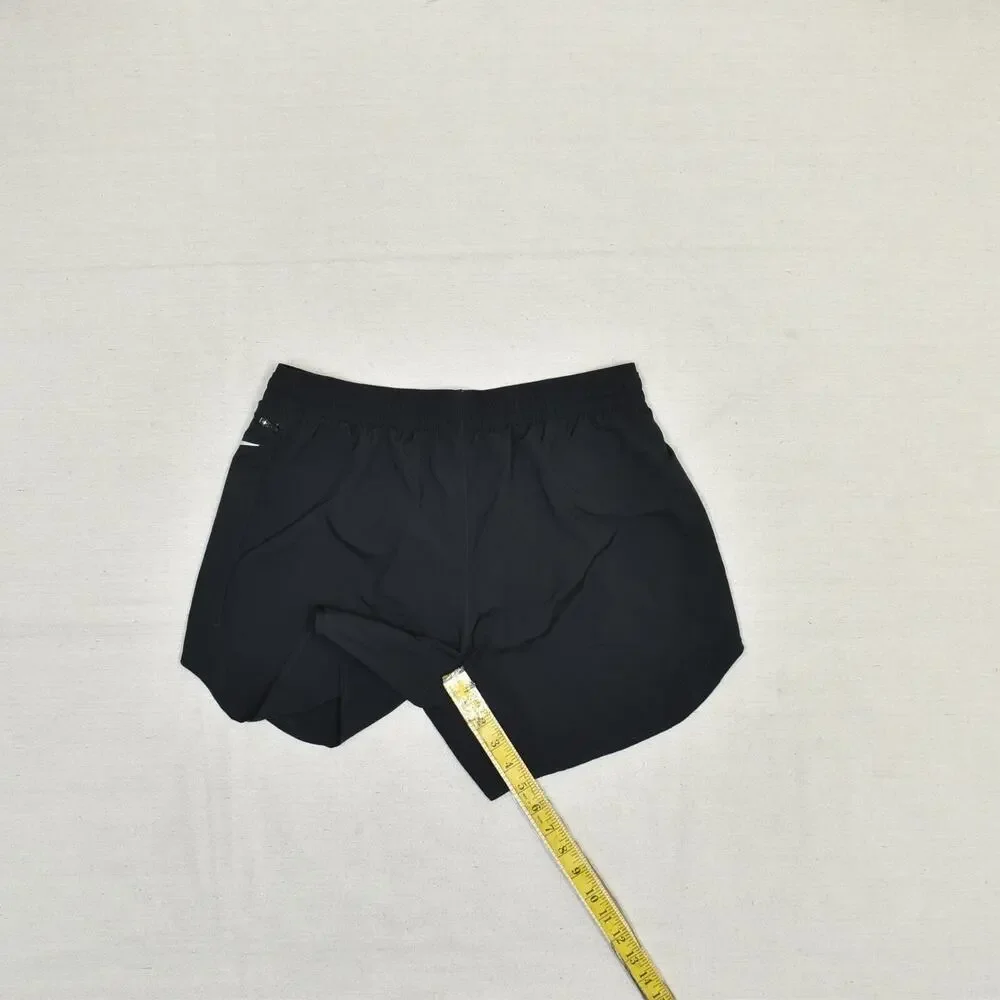 Nike Men's Sweat Shorts Pull On Solid Polyester Black Size M Dri Fit Gym Workout