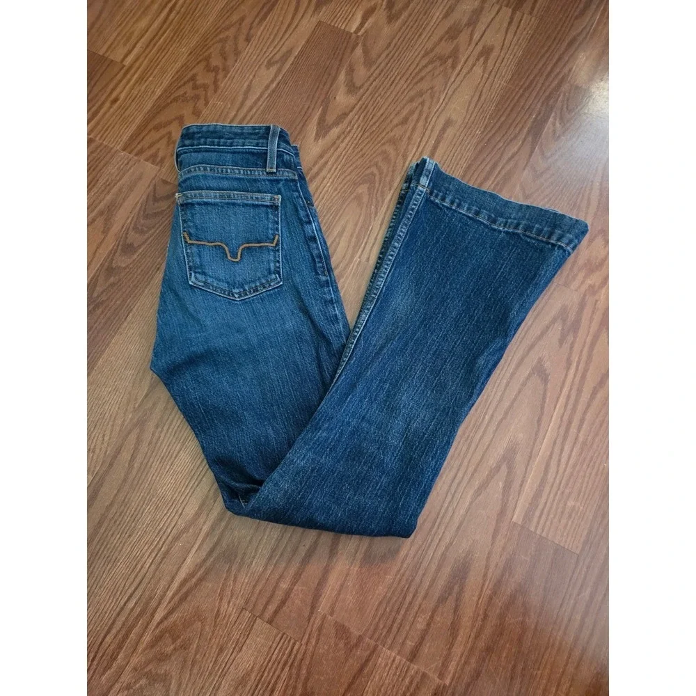 Kimes Ranch Jennifer Flare Jeans Womens 0/30 Dark Wash Western High Rise Denim