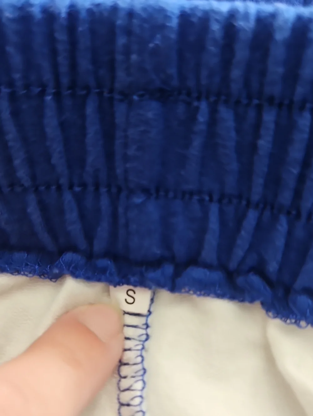 Blue and White Striped Athletic Two-Piece Set