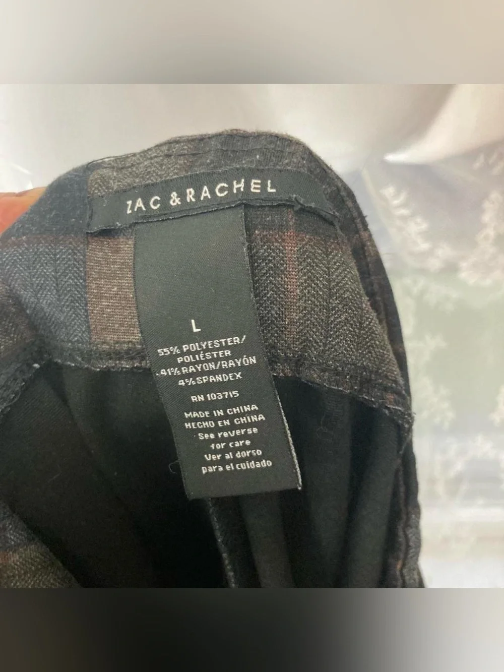 Zac & Rachel grey plaid