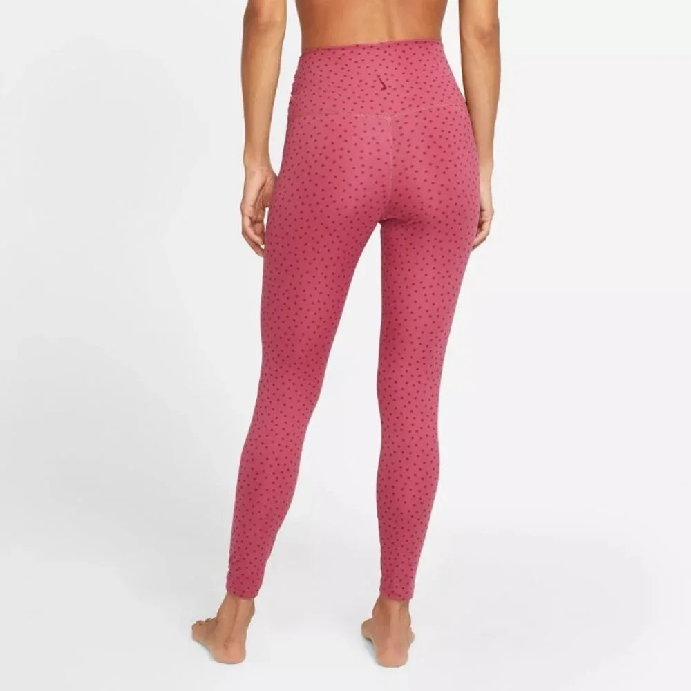 Nike Yoga Dots Twist Sweet Beet 7/8 Leggings
