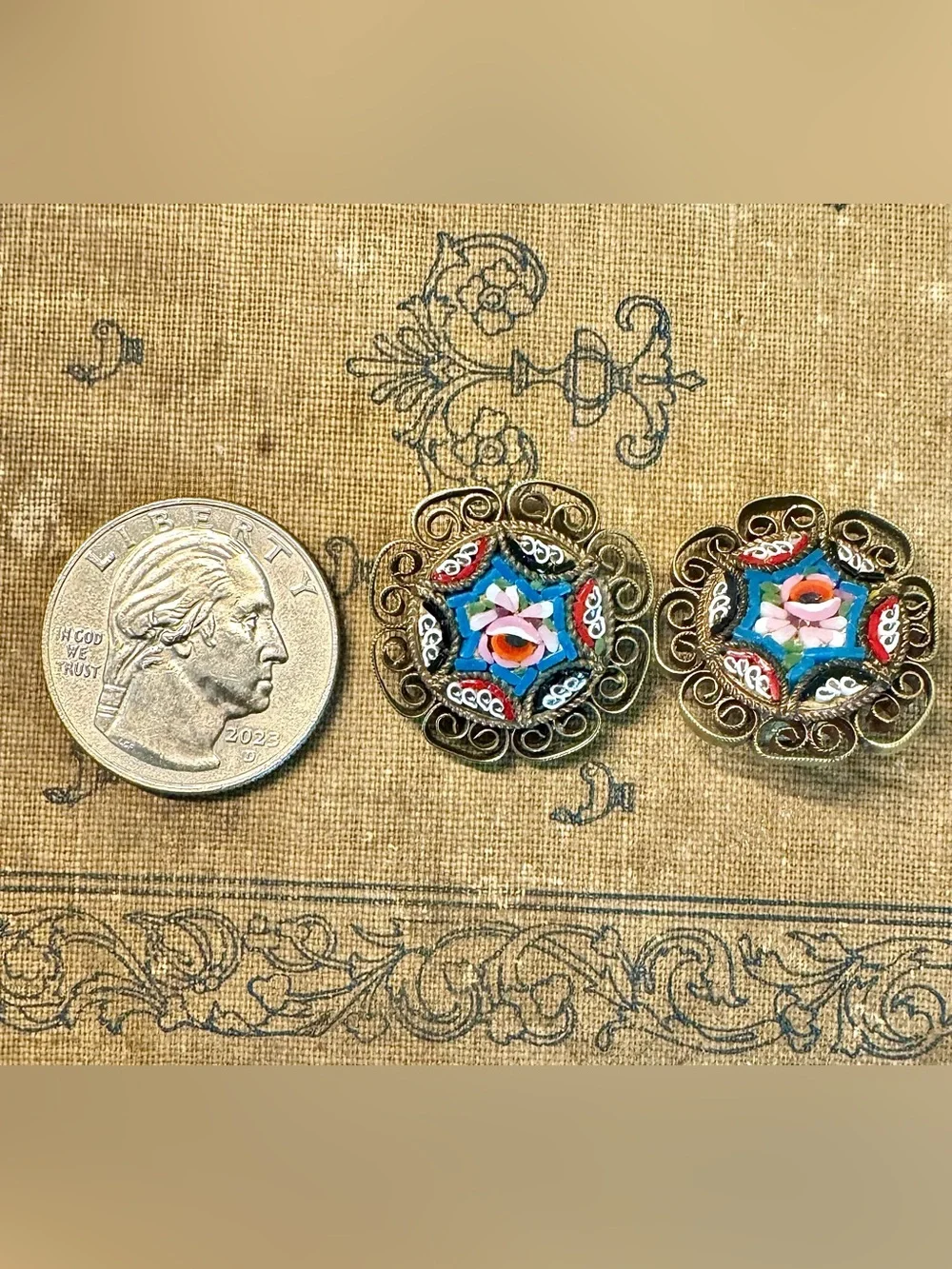 Italy brass production earrings