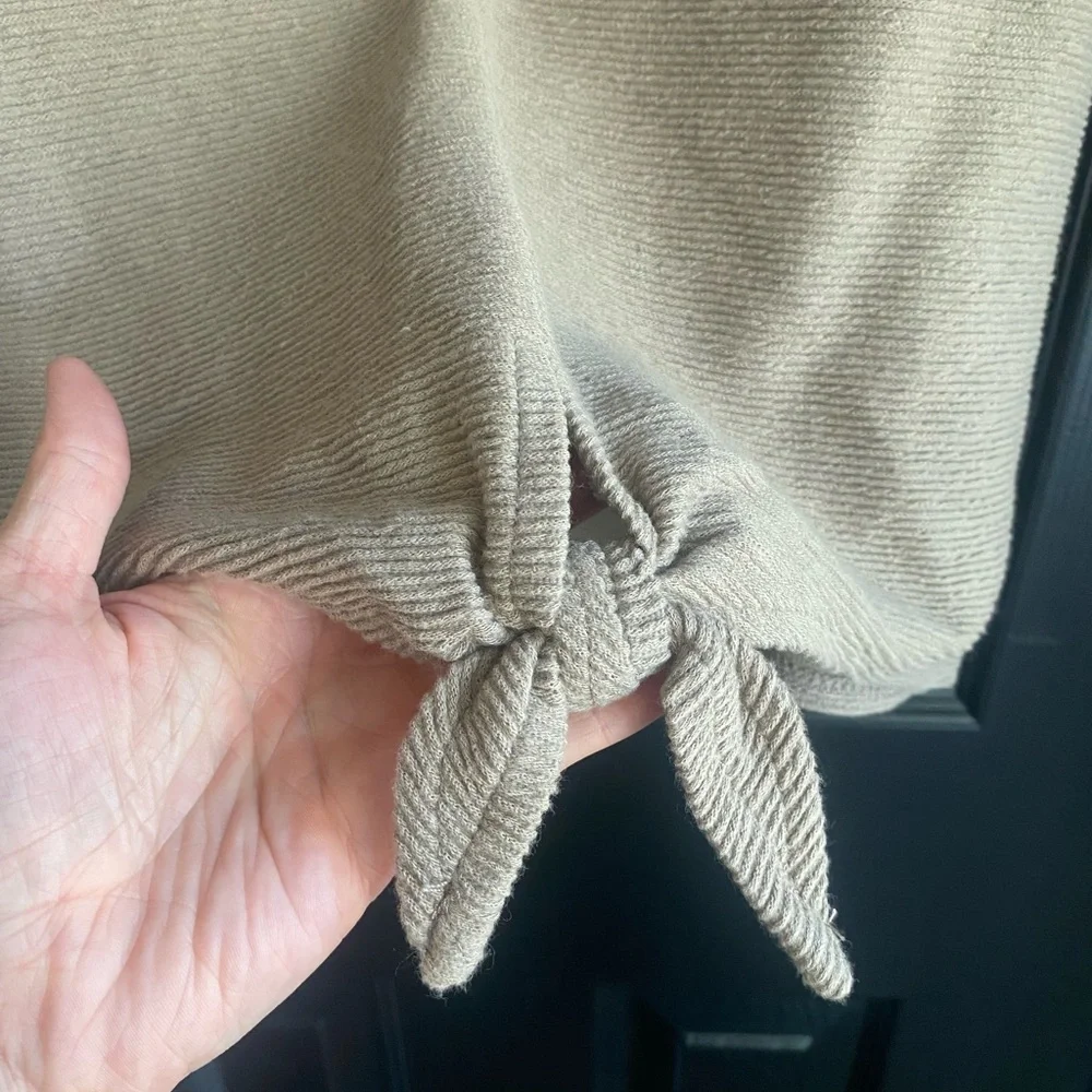 Beige Madewell Tie Front Tank Top-Size XXL