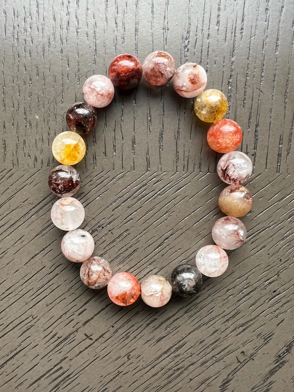 Hematoid with quartz bracelet 11mm SIZE 7.25’