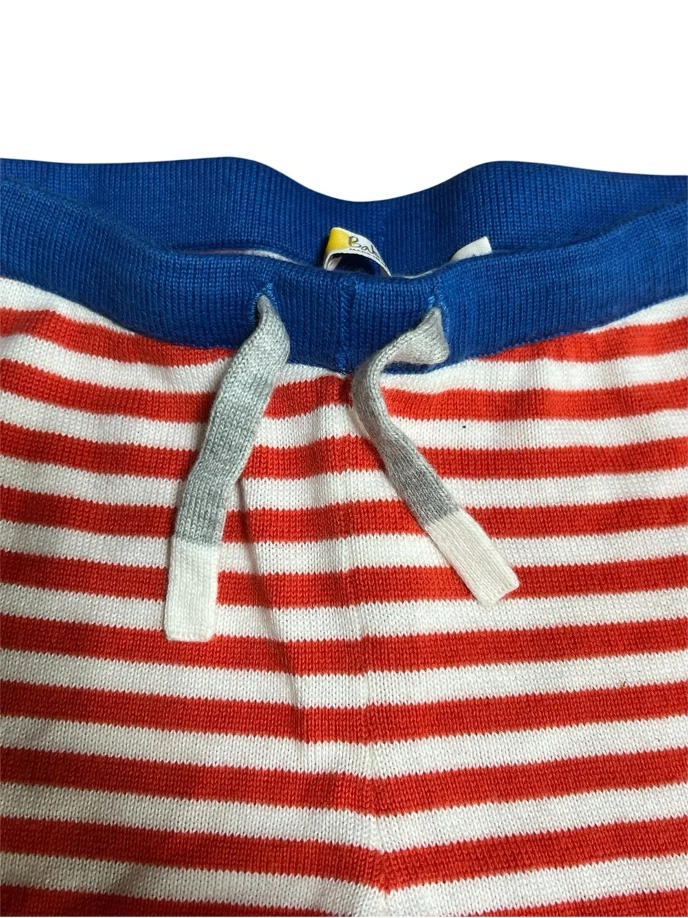 Baby Boden red & white striped knit pants size 12-18mo
