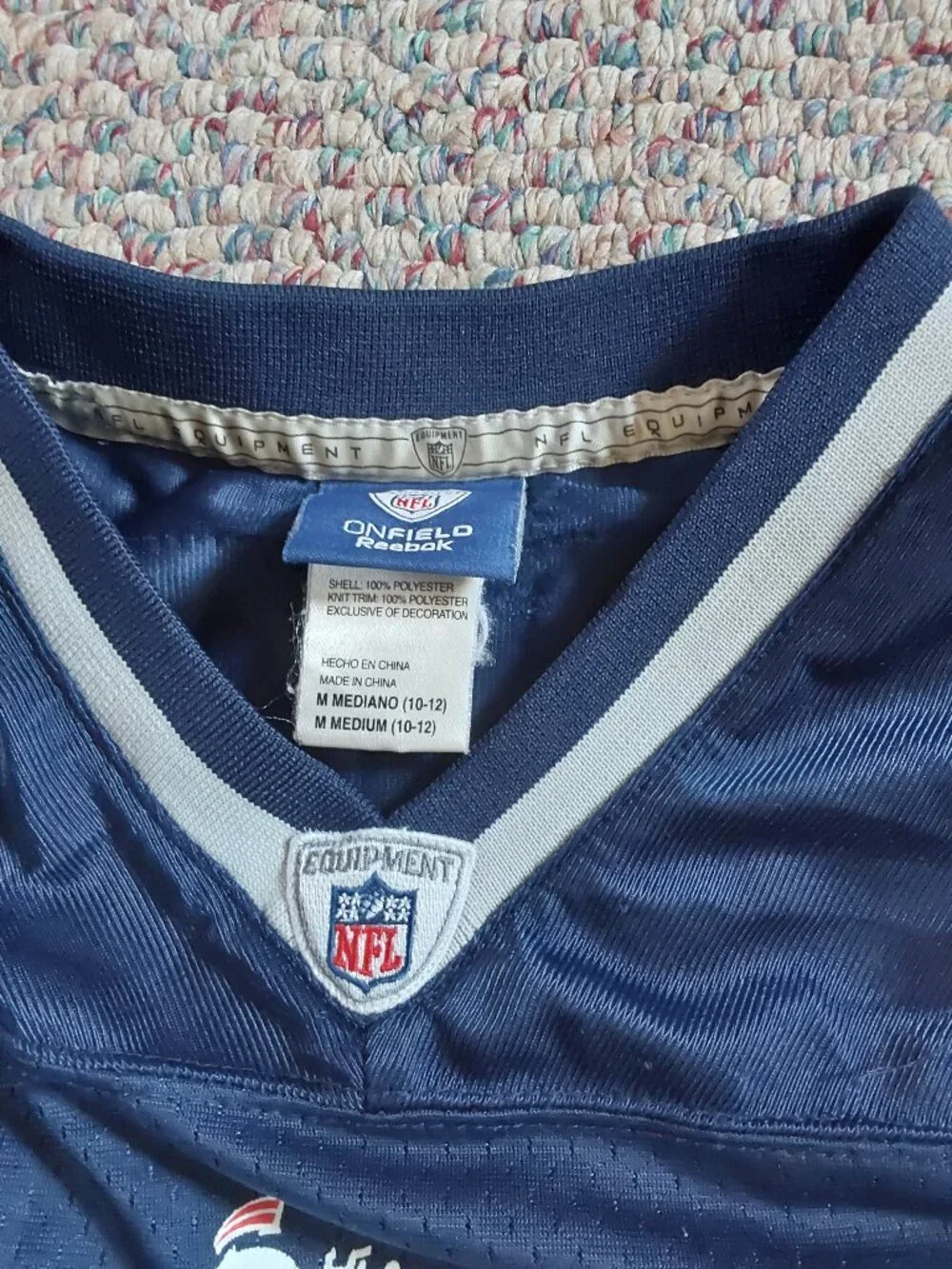 Reebok Nfl england measurements new