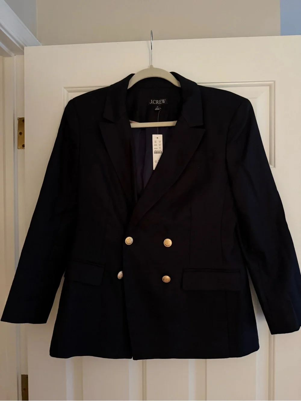 J. Crew Women's Double-Breasted Black Blazer