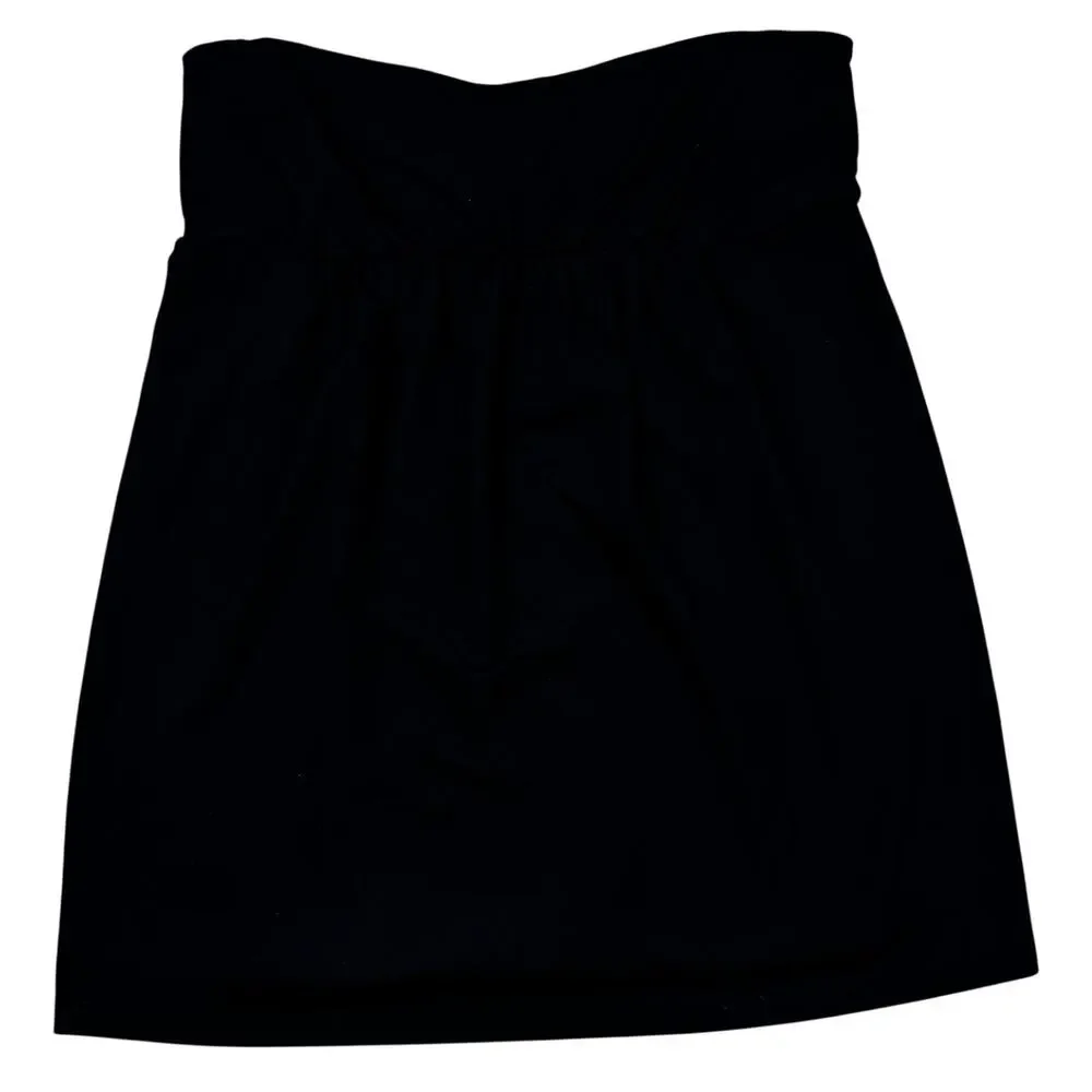 Susana Monaco Black Fit And Flare Flowy Strapless Tube Top Women's Size Small