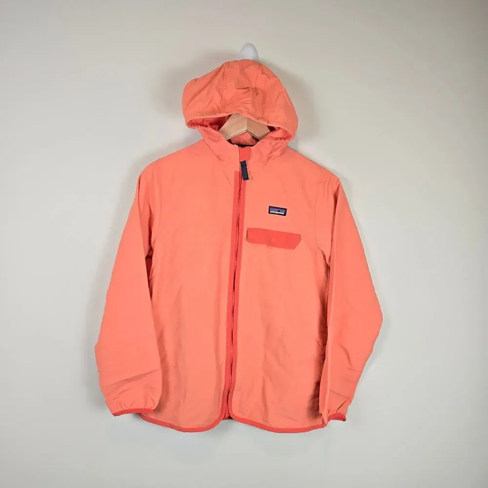 Patagonia Kids Baggies Jacket Size XL/14 Coho Coral Pimento Red
