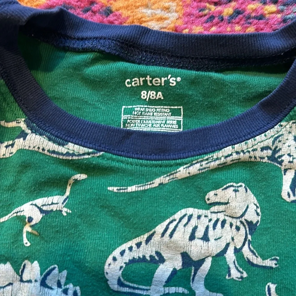 Carters pj green dinosaurs