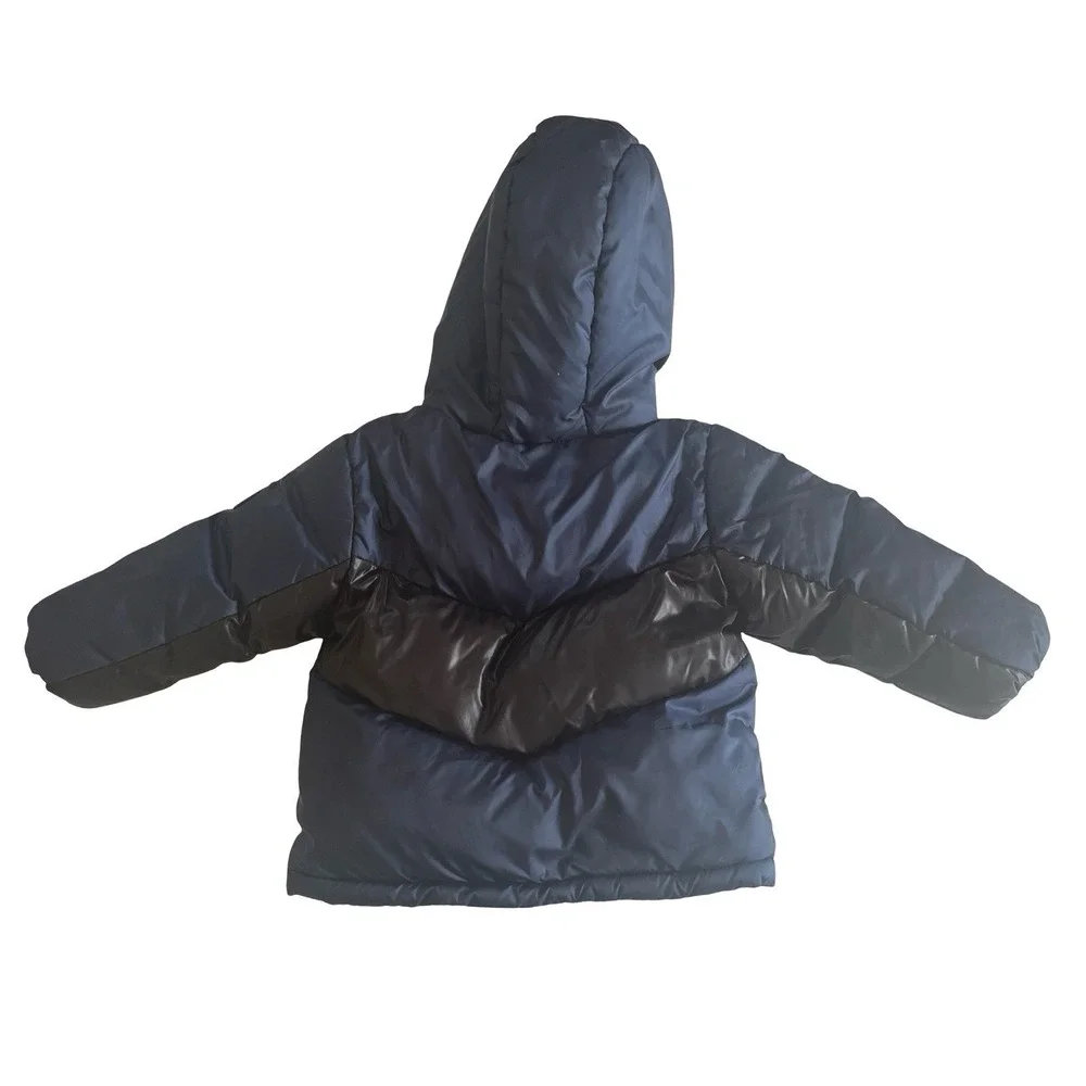 Michael Kors‎ Baby Size 18 Months Puffer Jacket Boy's Navy Black Colorblock Coat