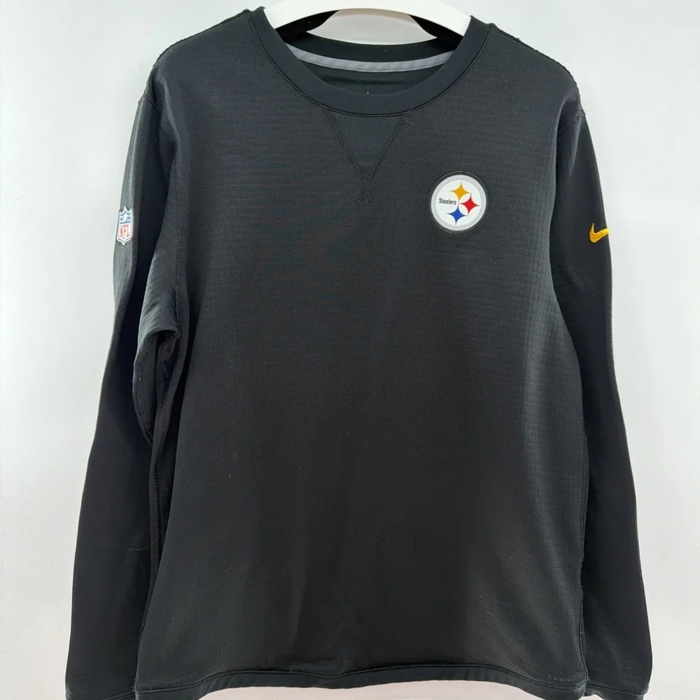 Pittsburgh Steelers Sweatshirt Mens Large NFL Football Pullover Therma Fit Nike
