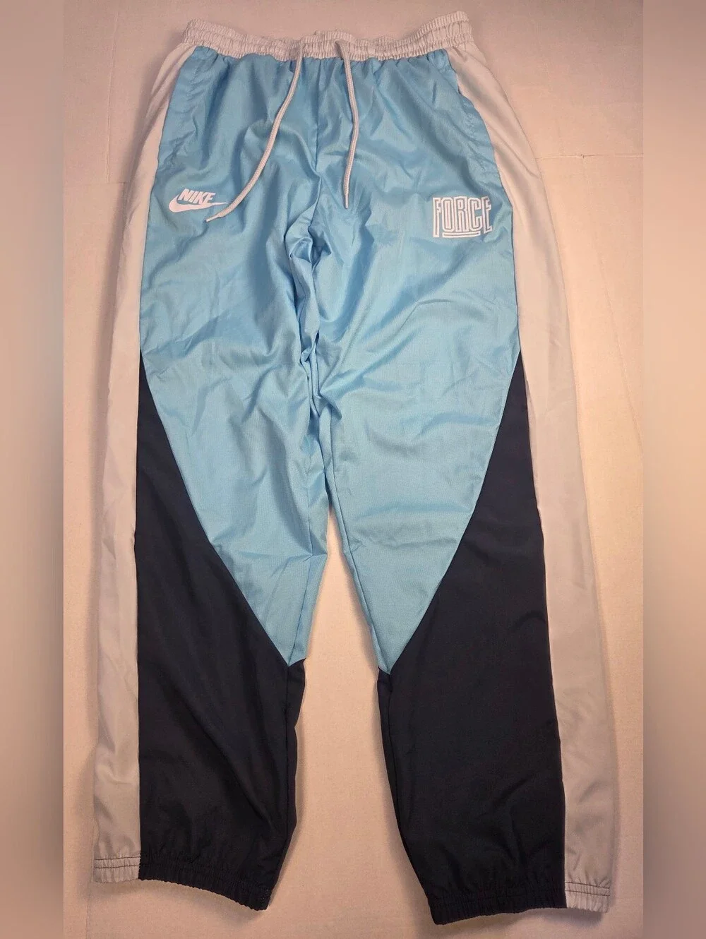 Nike Force Light Blue and Navy Track Pants