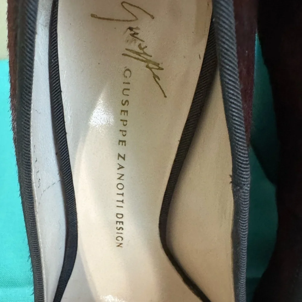 Giuseppe Zanotti Dark Brown Peep-Toe Heels