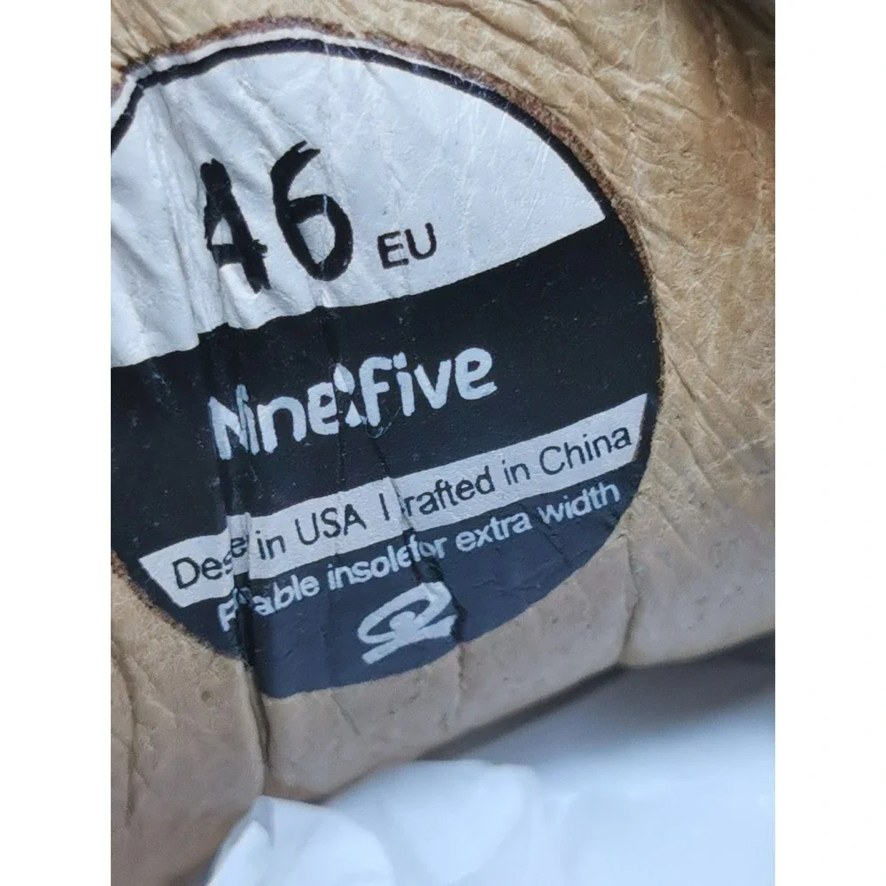 Lems Nine2Five Shoes Mens Size 12.5/ 46 EU Brown Leather Oxford Dress Zero-Drop