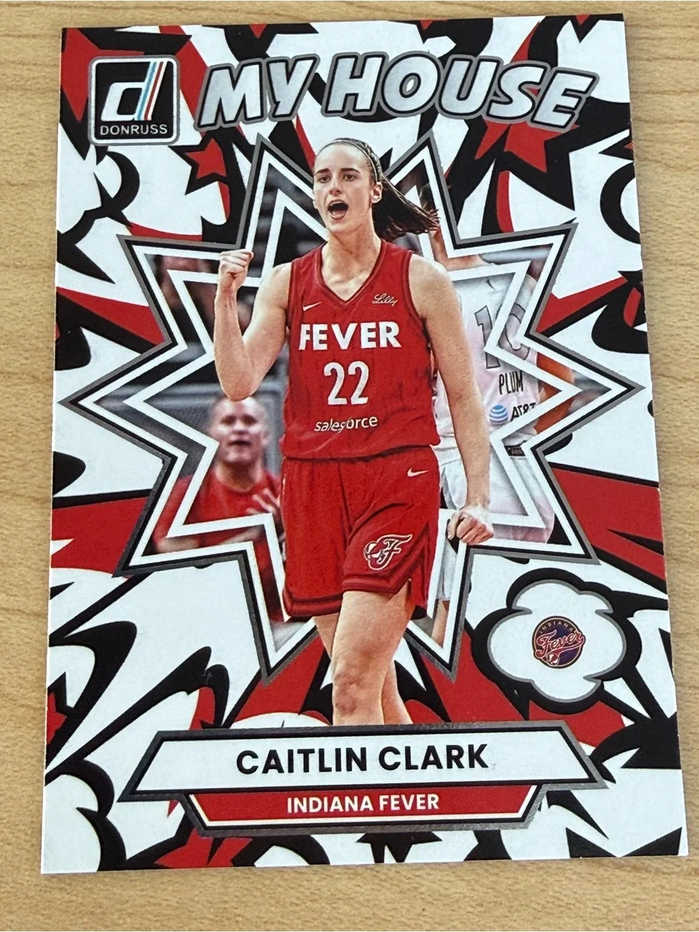 Panini Donruss My House Caitlin Clark Red & White Basketball Card