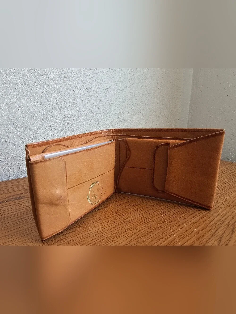 Yeo Cangaro Leather Hand Tooled Mexico Wallet Kangaroo Aztec Desert Cactus Mens