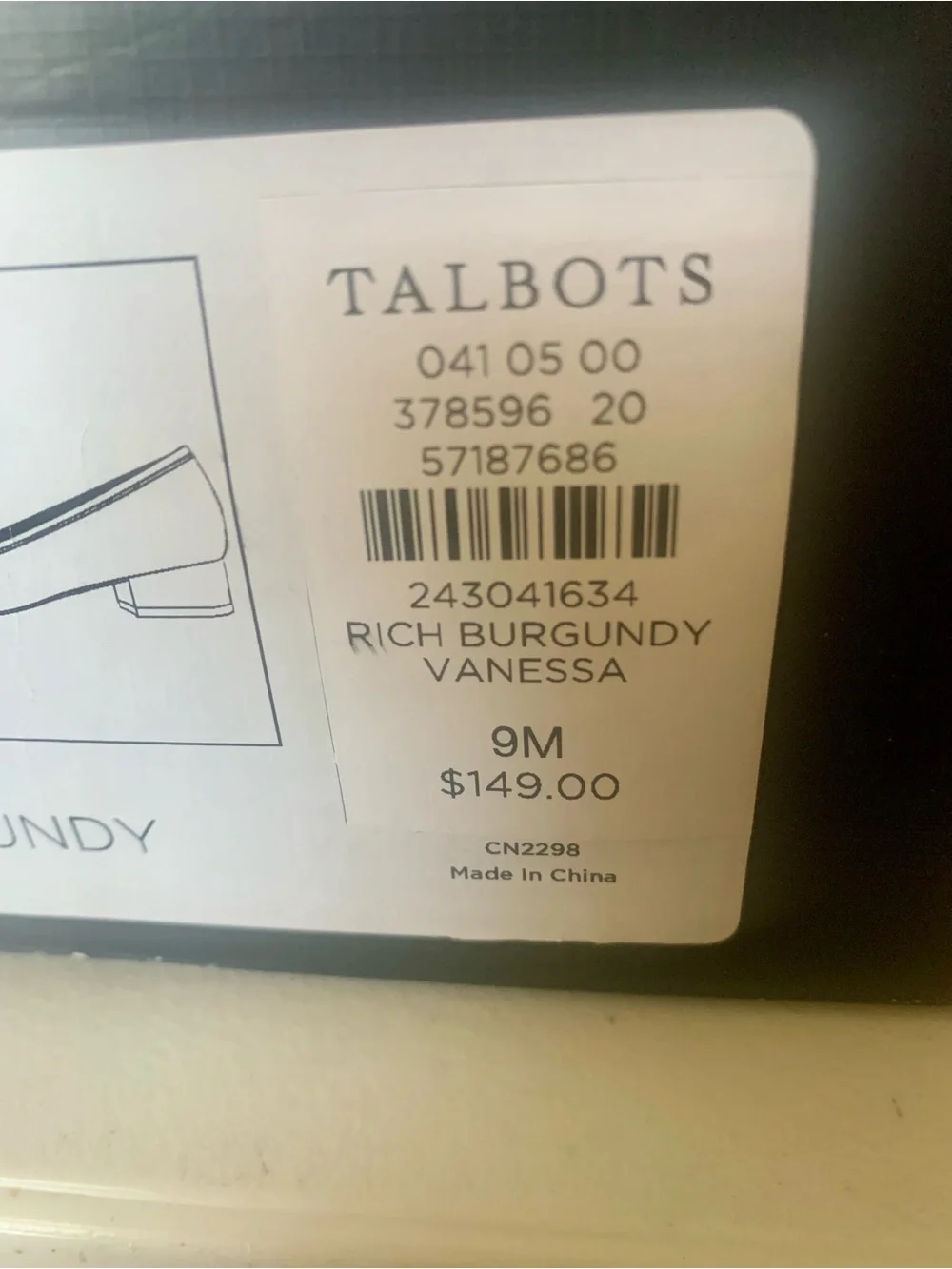 Talbots shiny patent