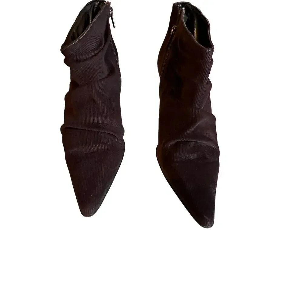 Vintage Y2K Clone for Barneys New York Slouchy Pointed Toe booties 8