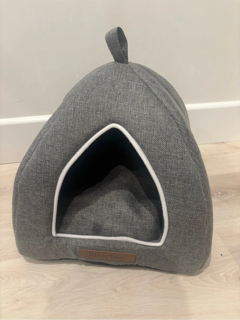 Gray Cozy Cat Cave Bed