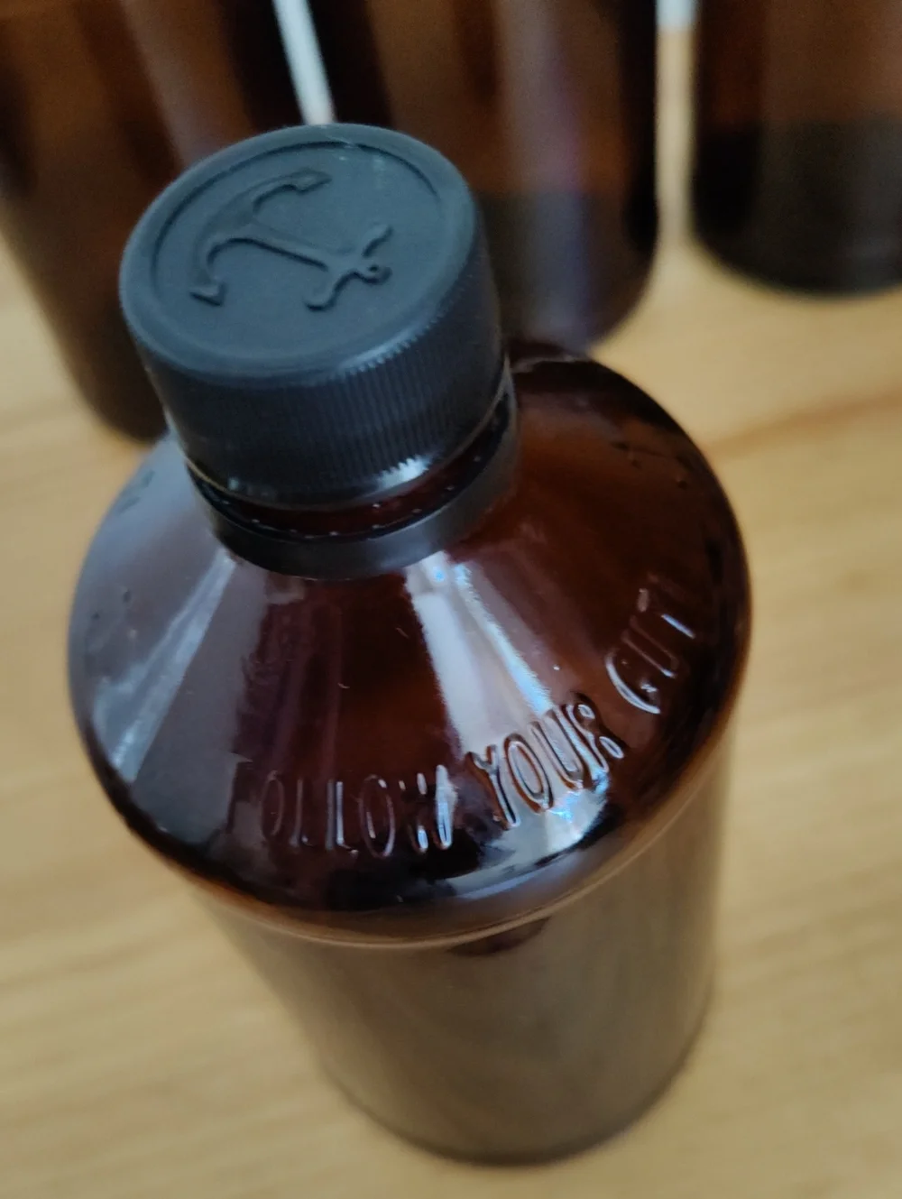 Set Of 4 Brown Glass Jars, Vases