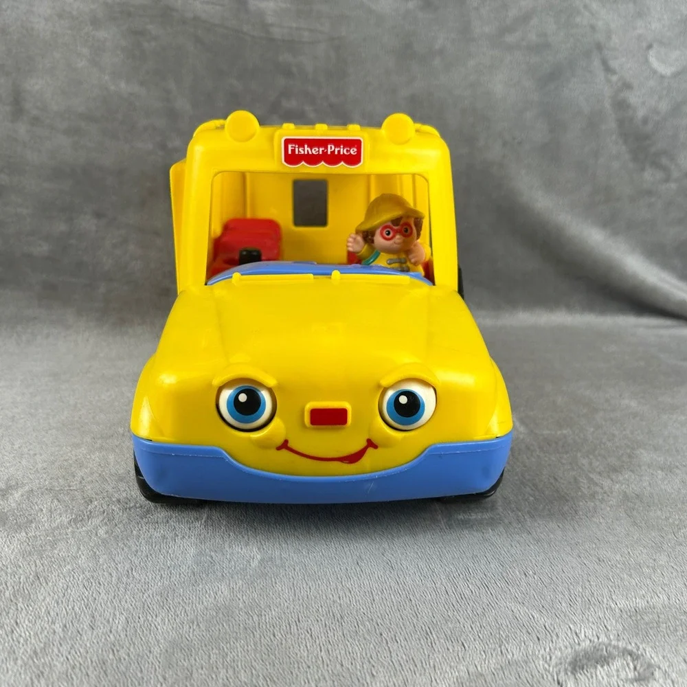 Fisher-Price Little People Lil School Bus Yellow Toy Vehicle with Figure 77941