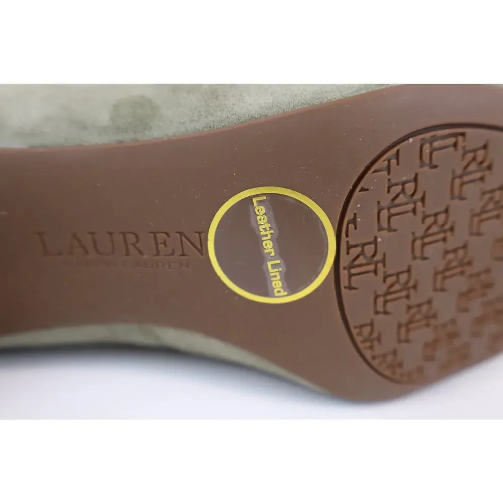NEW Lauren Ralph Lauren Whitney Pump Heels Women's Olive Green Suede Size 8.5B