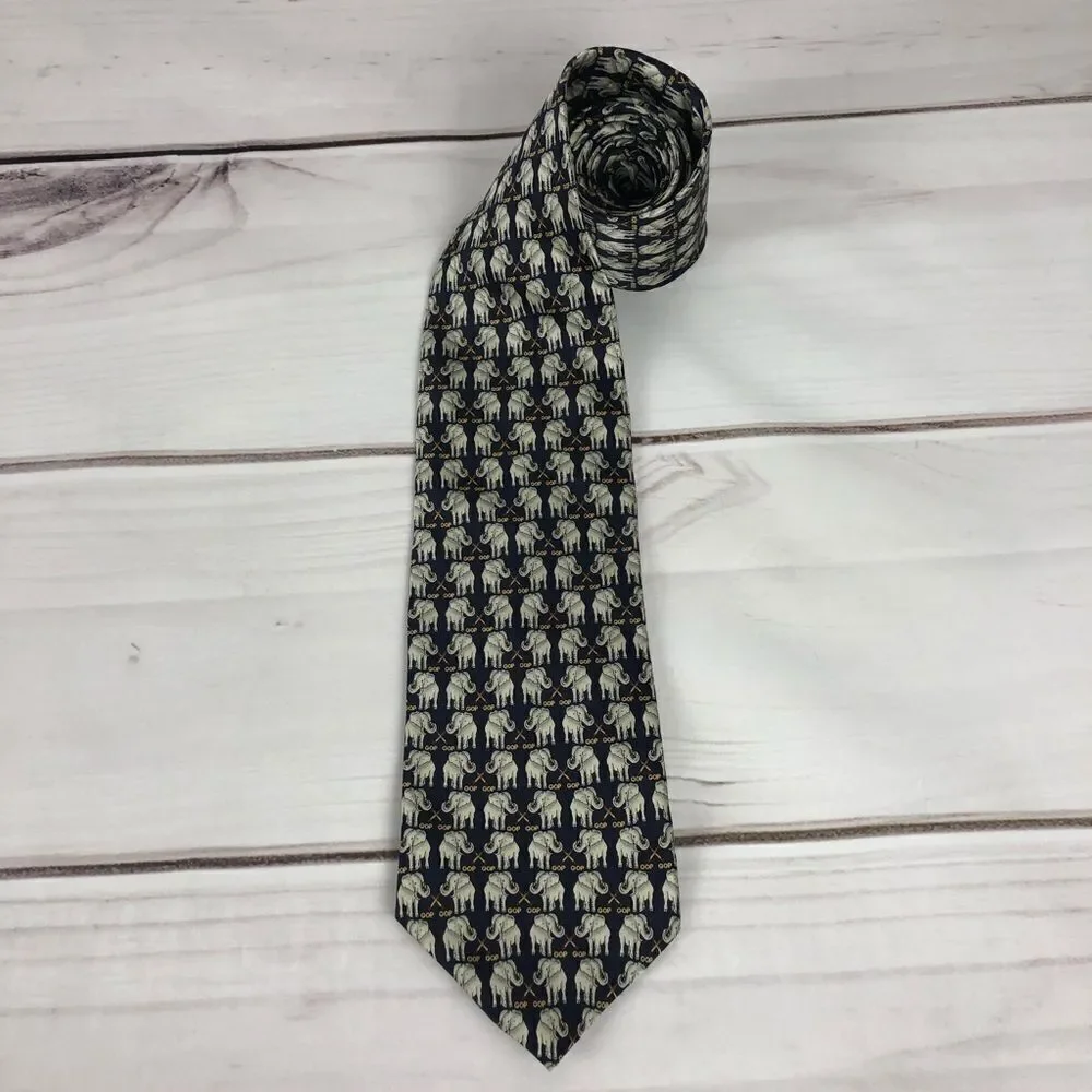 Museum Artifacts GOP Elephant Necktie