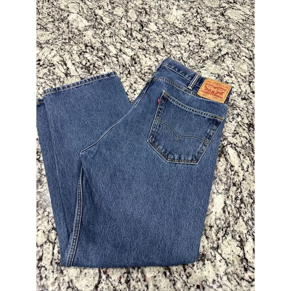 Levi's Men's Straight Jeans Blue Cotton 40x30‎ 505 Original Fit Jeans 2nd