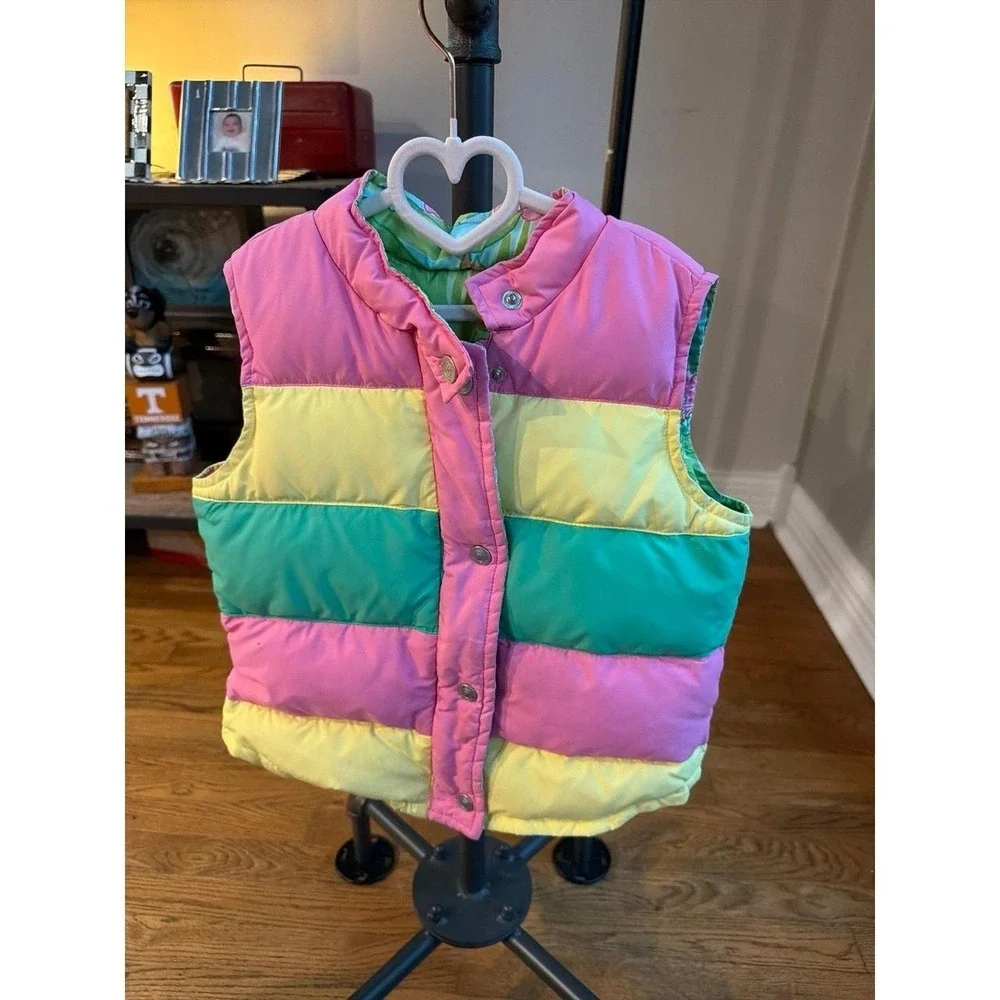 Lilly Pulitzer girls colorblock puffer vest reversible girls 4-5