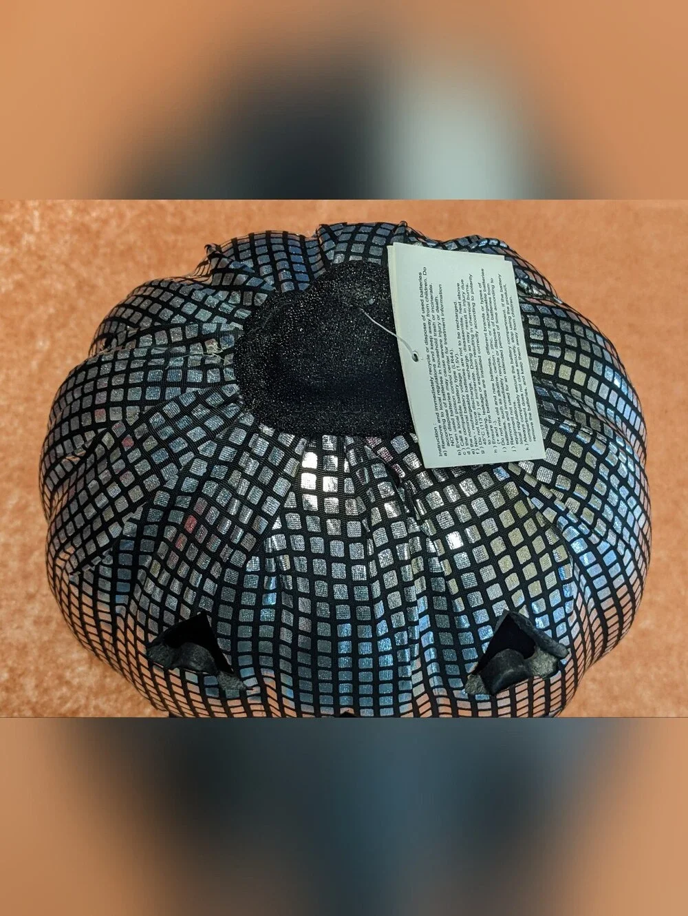 Light Up Pumpkin - Silver - 9 Inches Tall - New