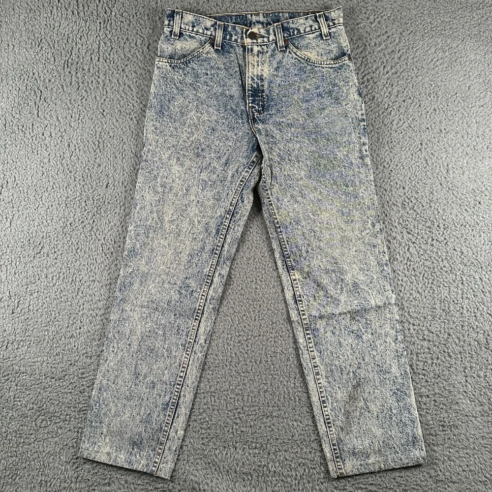 Vtg 1981 Levi's 575 Jeans Tapered Orange Tab Acid Wash USA 32x34(31x31 Fits)‎