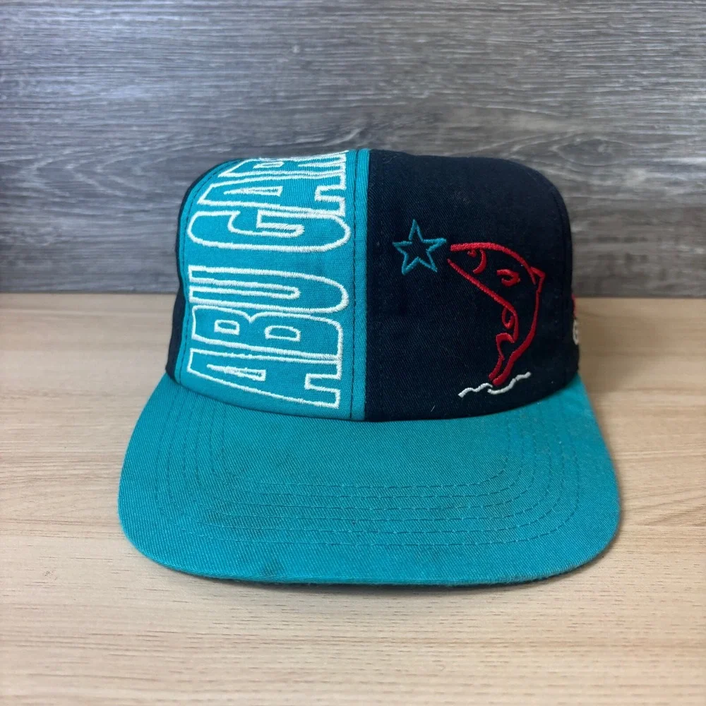 Vintage Abu‎ Garcia Hat Cap Snap Back Blue Fish Fishing K Prodcuts