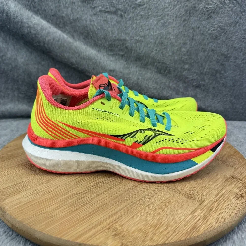 Saucony Endorphin Pro Shoes Womens Size 7 Yellow Running Sneakers S10598-85