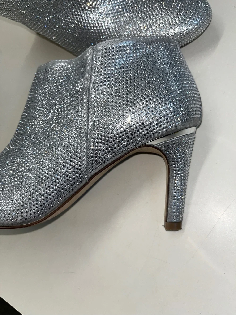 BLINGED OUT RHINESTONE Ankle BOOTIES SZ 8.5 EXCELLENT