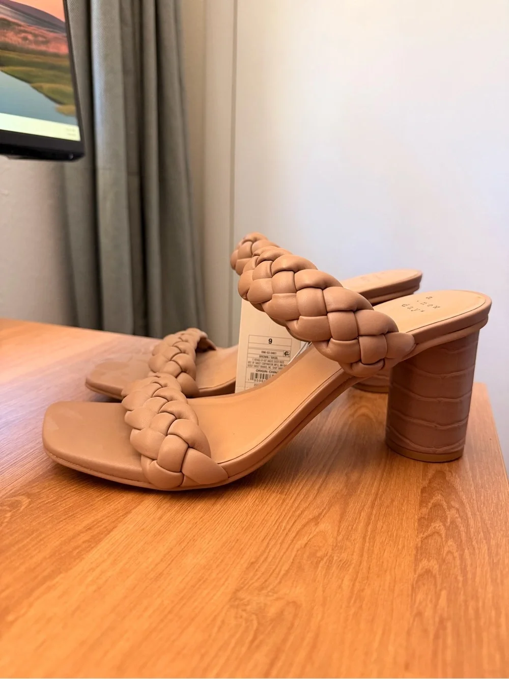 A New Day - nude braided heels