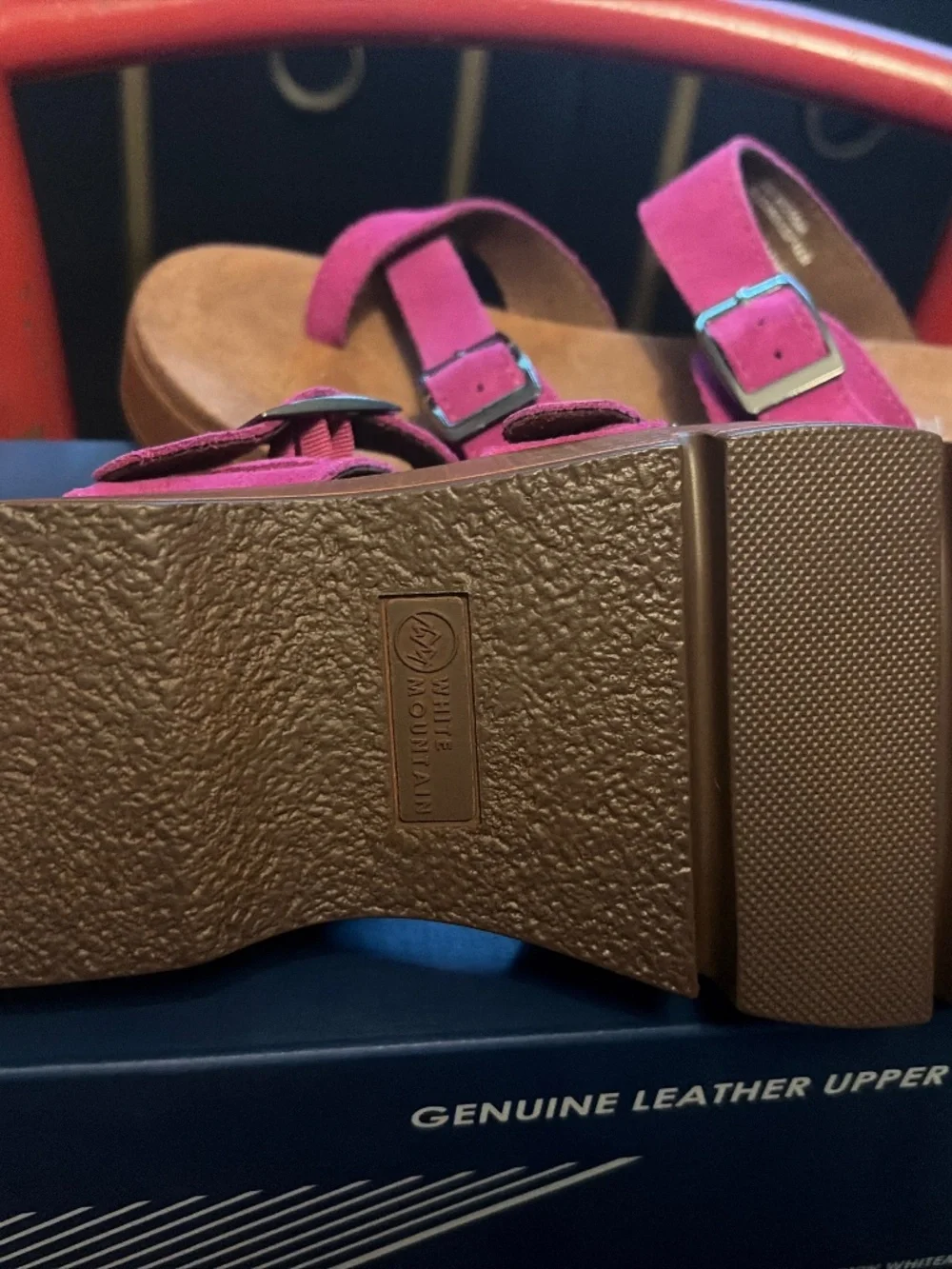 White Mountain fuschia suede