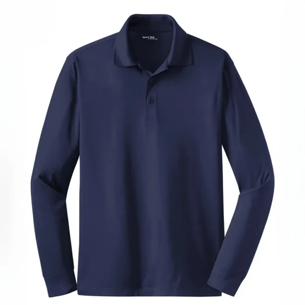 Sport-Tek® Women’s Navy Long Sleeve Micropique Sport-Wick® Polo