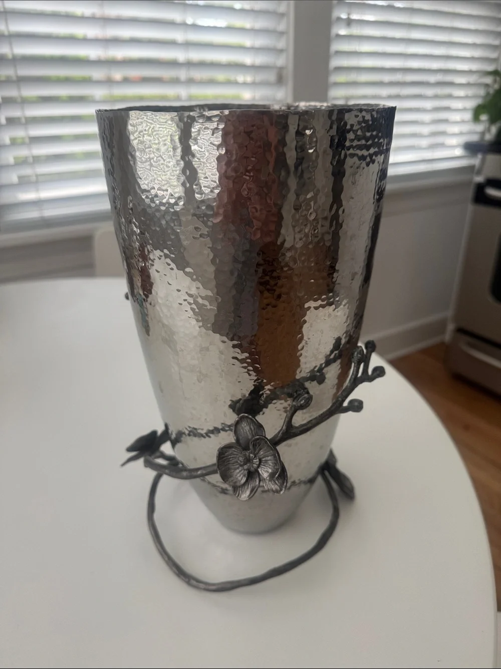 Michael Aram Hammered Silver Floral Vine Vase