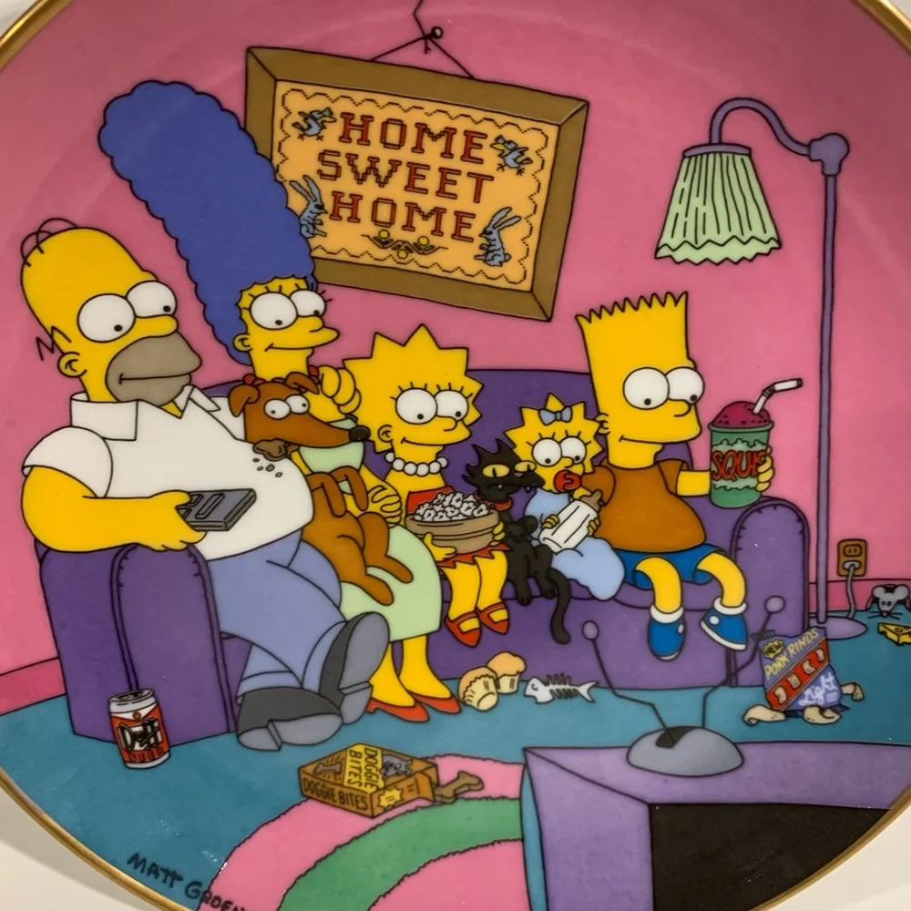 Franklin mint The Simpsons  Plate # N3152