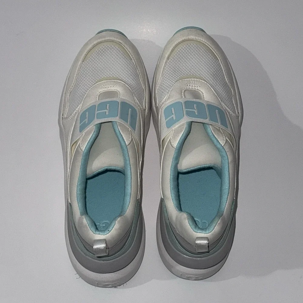 Women's UGG La Flex Sneakers Shoes White Sky Teal WMNS Size 7.5