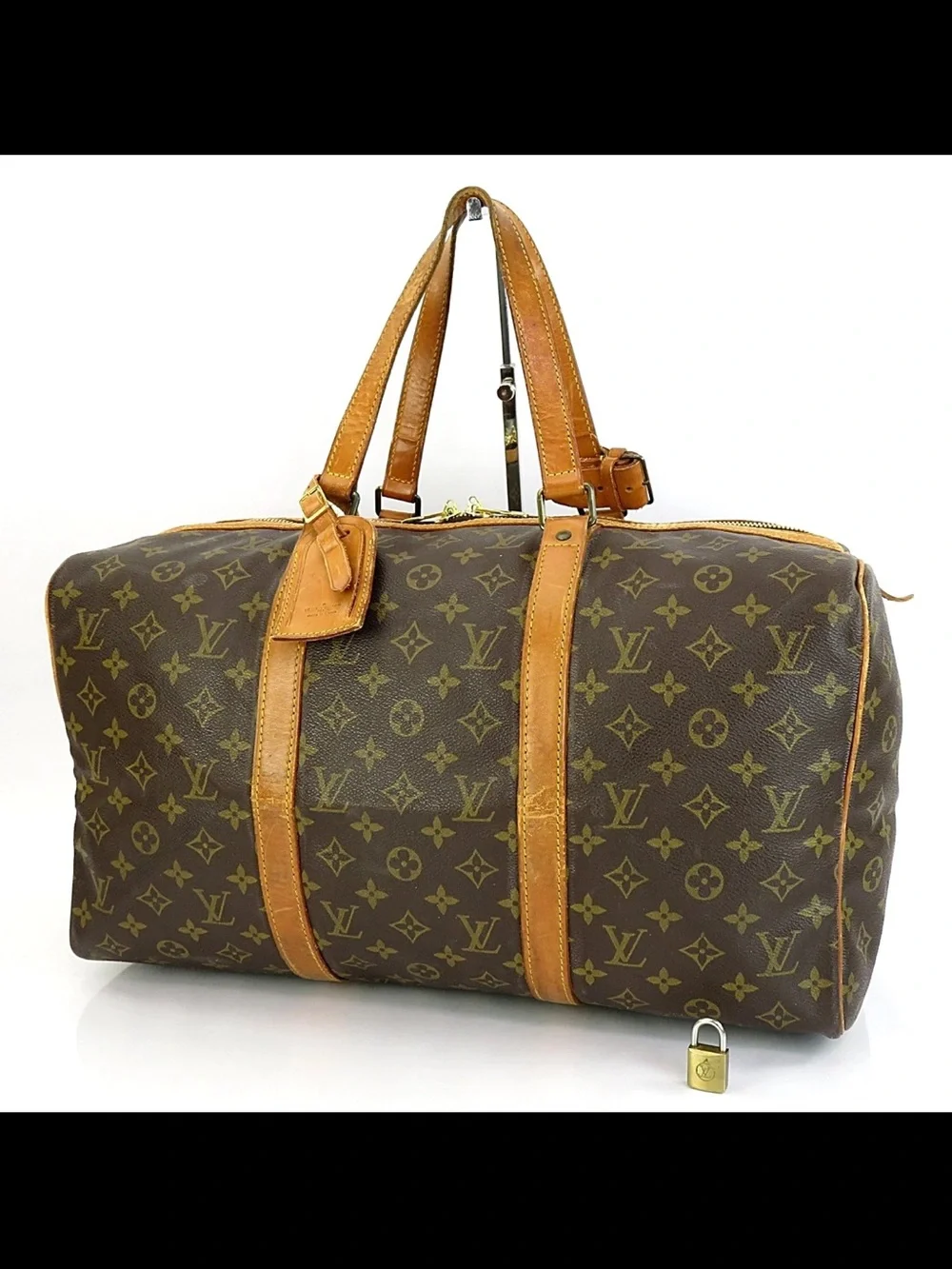 Louis Vuitton Brown & Tan Monogram Duffel Bag